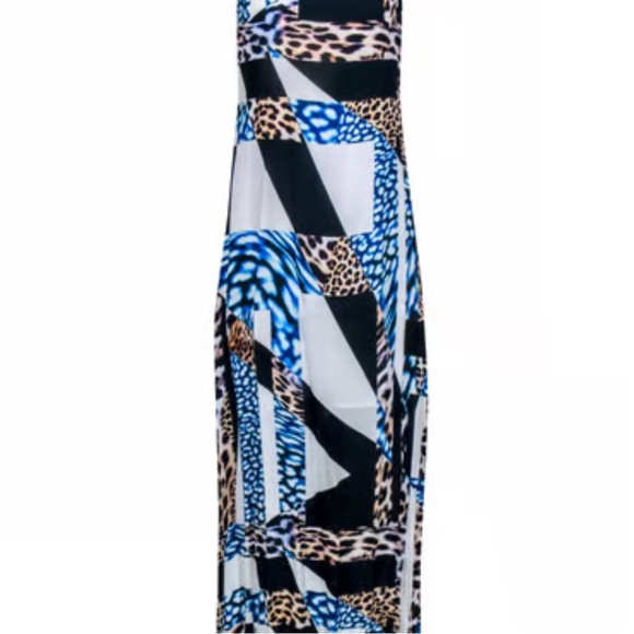 Trina Turk Black and White Halter Maxi Sundress - Picture 2 of 12